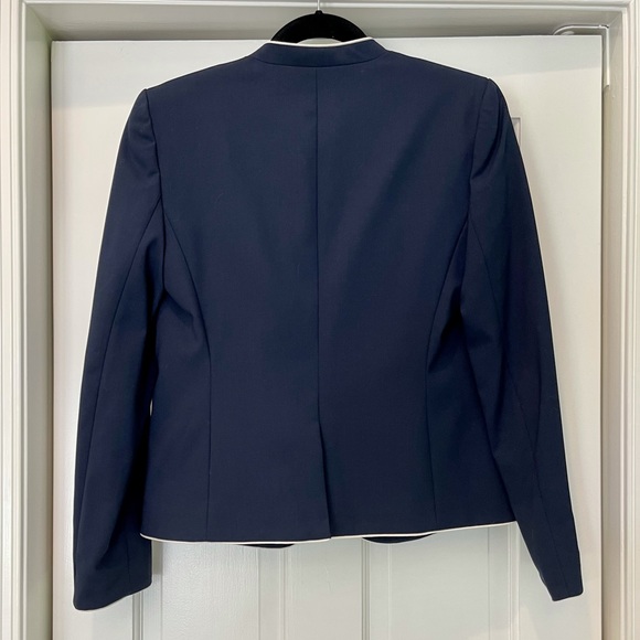 NWT J. Crew Navy and White Tipped Blazer in Italian Wool - Picture 4 of 5